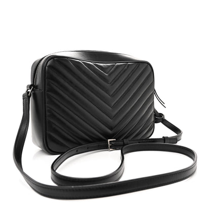 Saint Laurent Calfskin Matelasse Monogram Lou Camera Bag Black 3 of 14