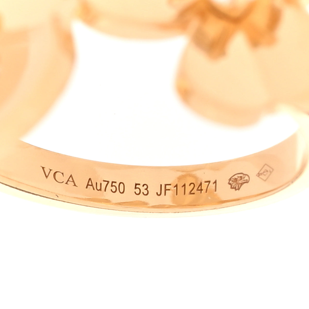 18K Yellow Gold Diamond Frivole Between The Finger Ring 53 6.25