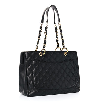 Chanel Caviar Quilted Grand Shopping Tote GST Black 3 of 18