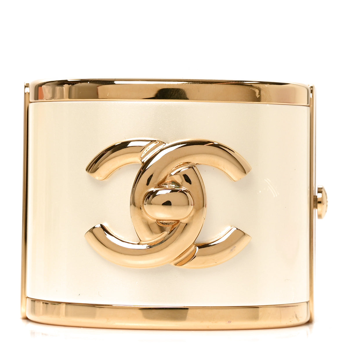 Metal Resin CC Cuff Cutout M Gold White