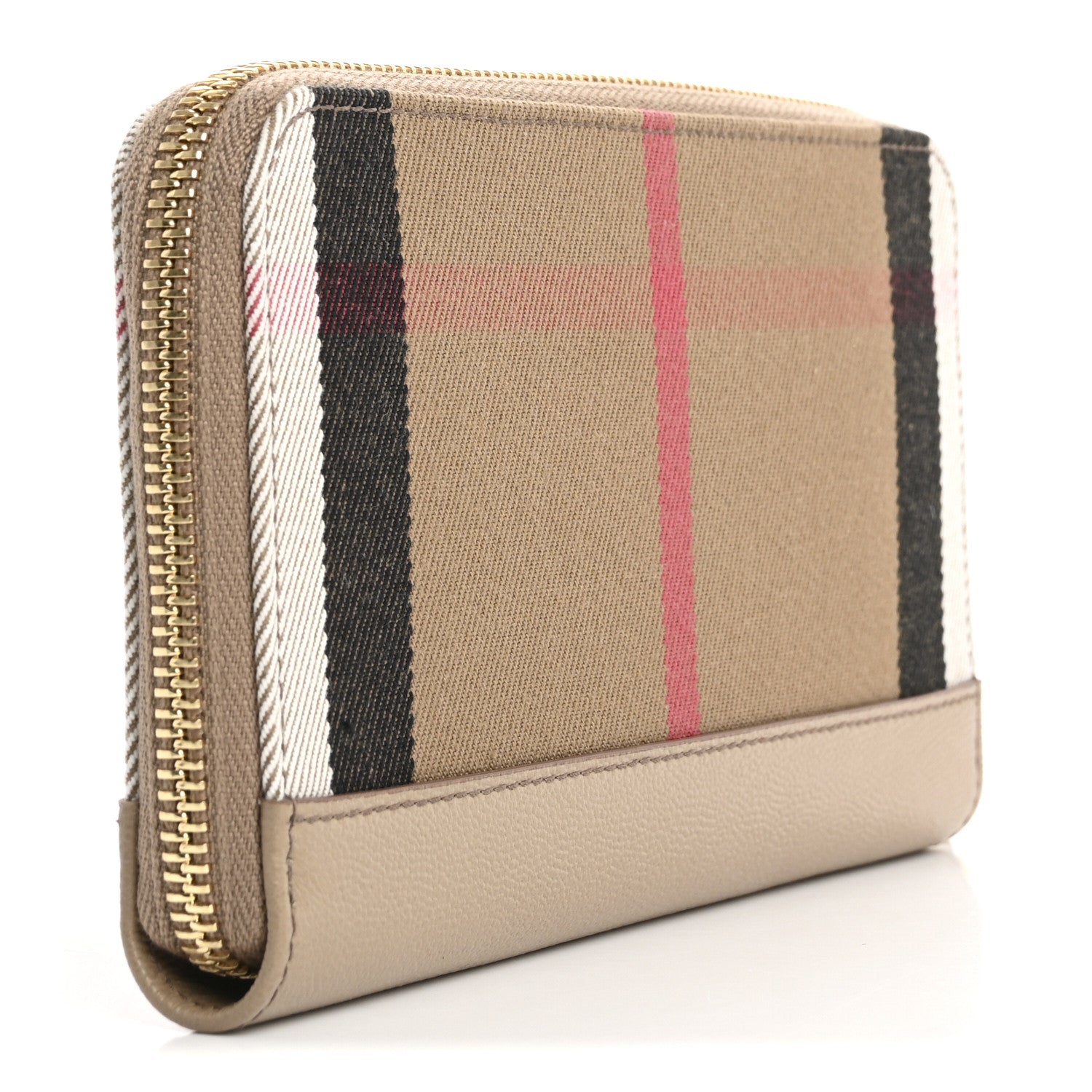 Burberry House Check Large Ziggy Zip Around Wallet Chestnut Beige 3 of 8