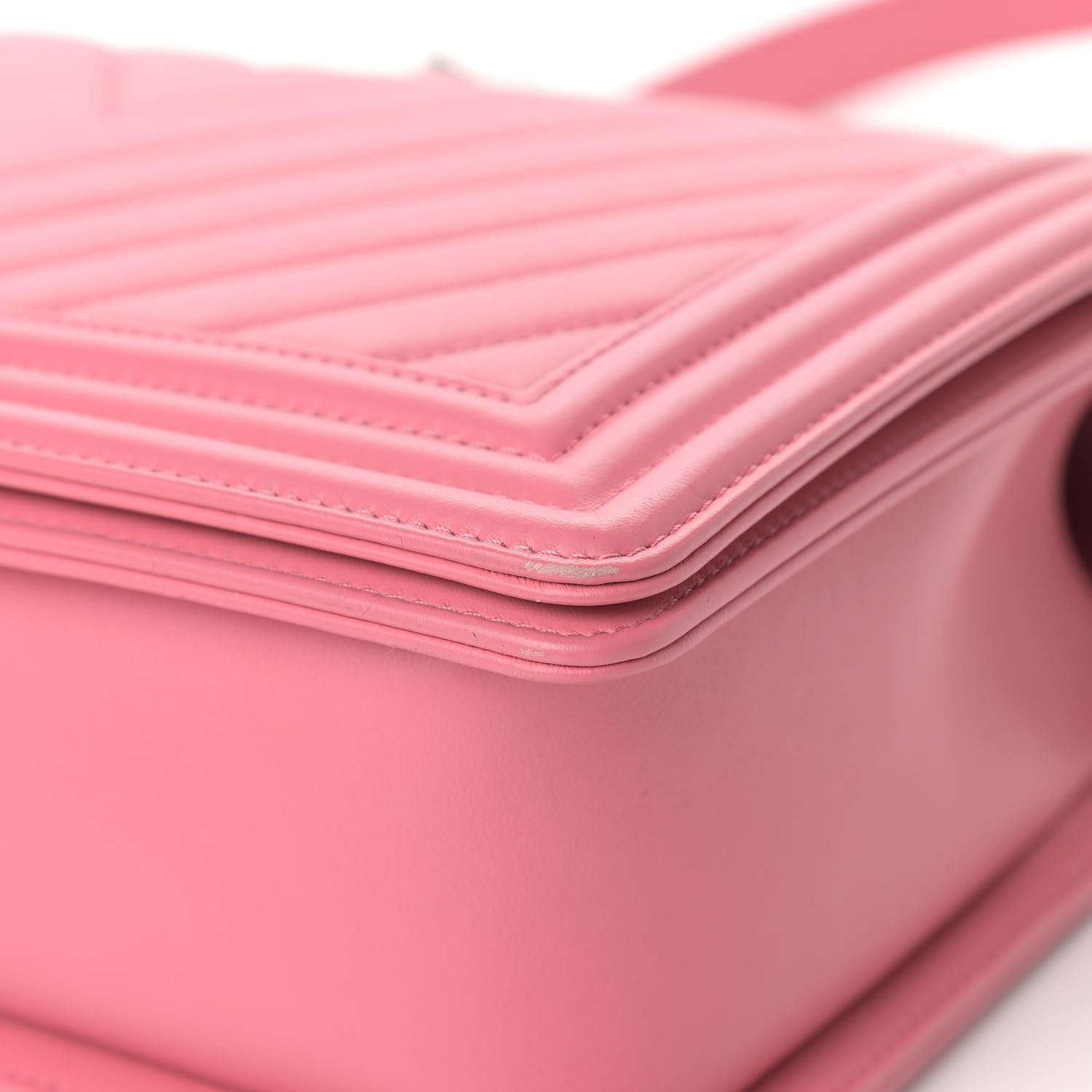 Chanel Calfskin Chevron Quilted New Medium Boy Flap Pink 10 of 12