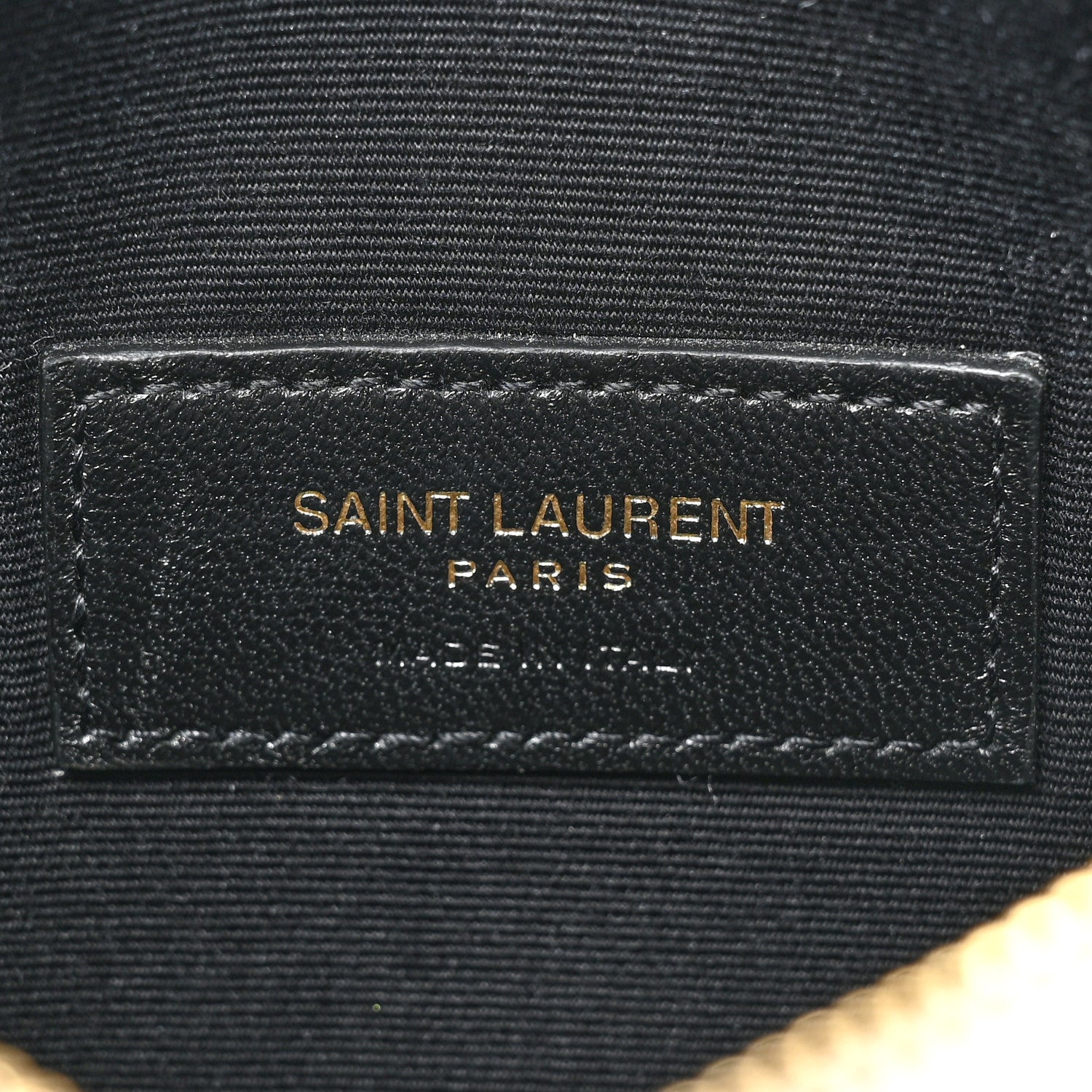Saint Laurent Grain De Poudre Matelasse Chevron Monogram Bill Pouch Blanc Vintage 6 of 12