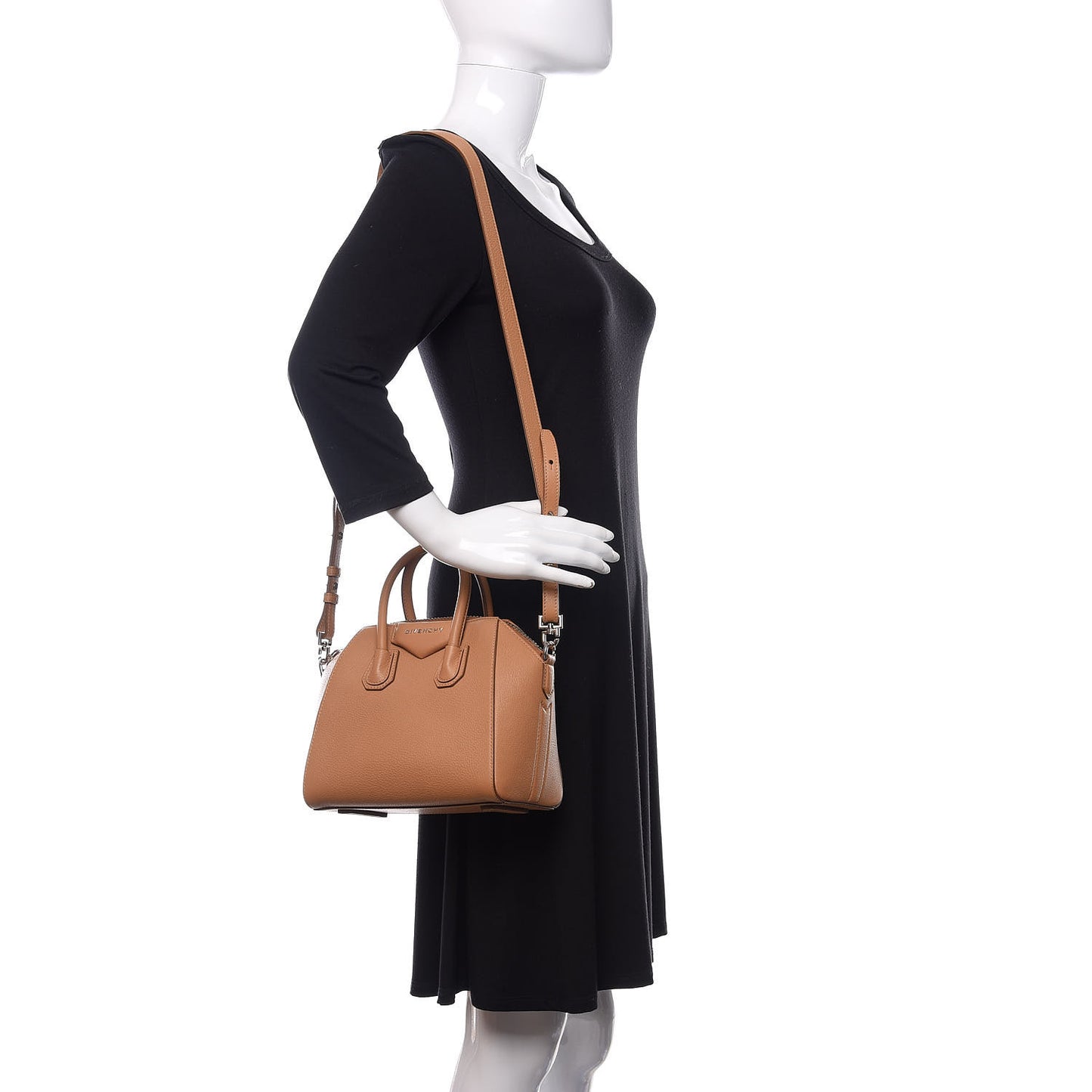 Sugar Goatskin Mini Antigona Medium Beige