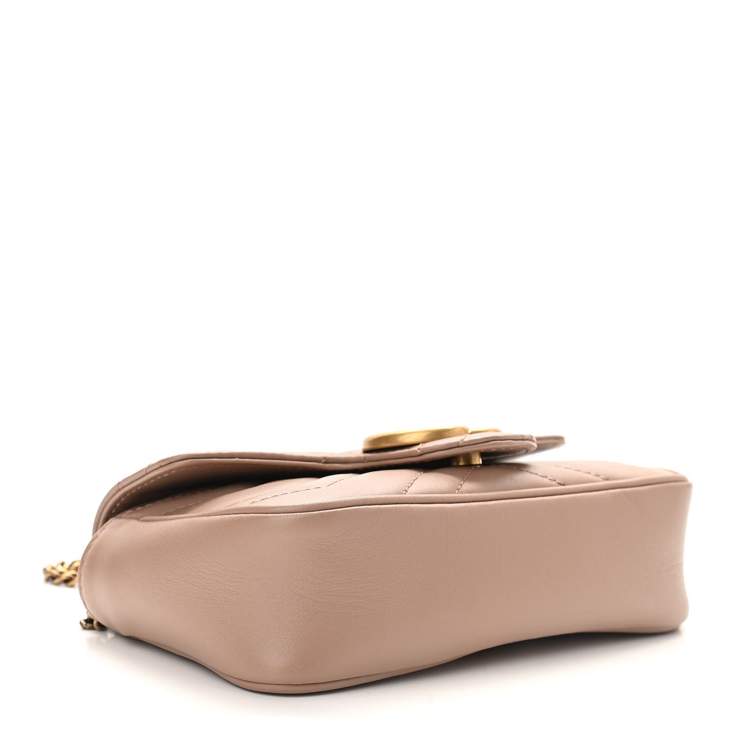 Calfskin Matelasse Super Mini GG Marmont Shoulder Bag Porcelain Rose
