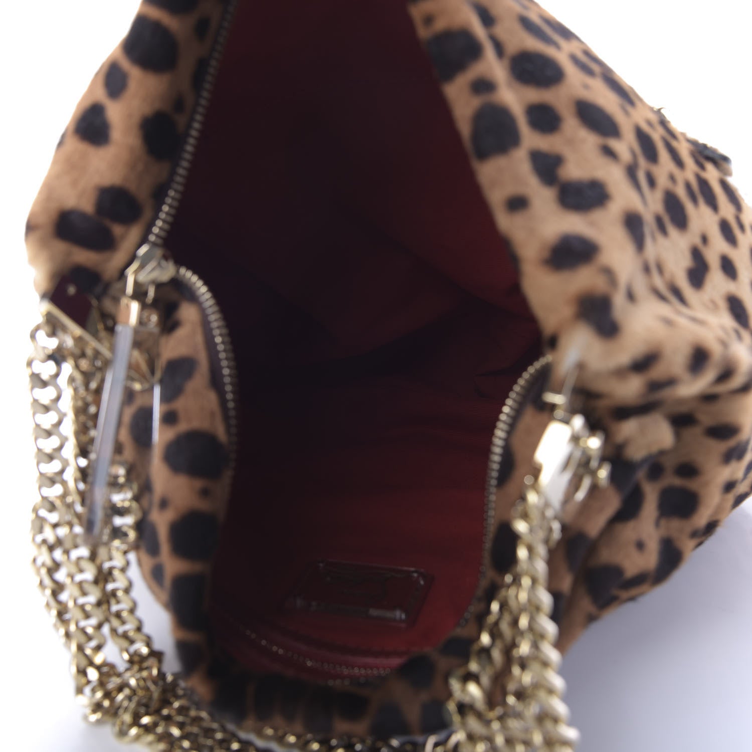 Christian Louboutin Pony Hair Leopard Print Medium Marianna Hobo 5 of 8