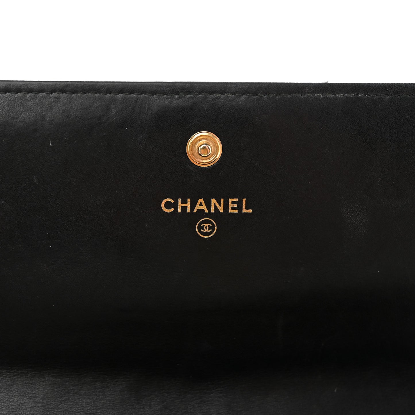 Calfskin Caviar Quilted Chevron Mixed Boy Wallet On Removable Chain Black