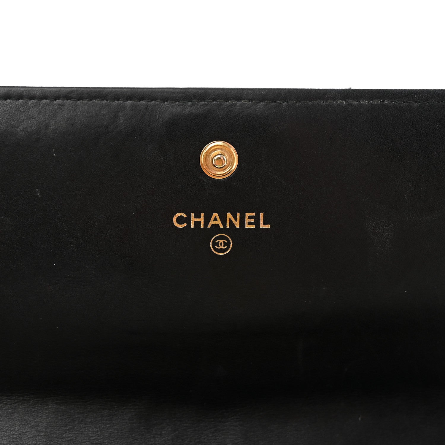 Chanel Calfskin Caviar Quilted Chevron Mixed Boy Wallet On Removable Chain Black 5 of 17