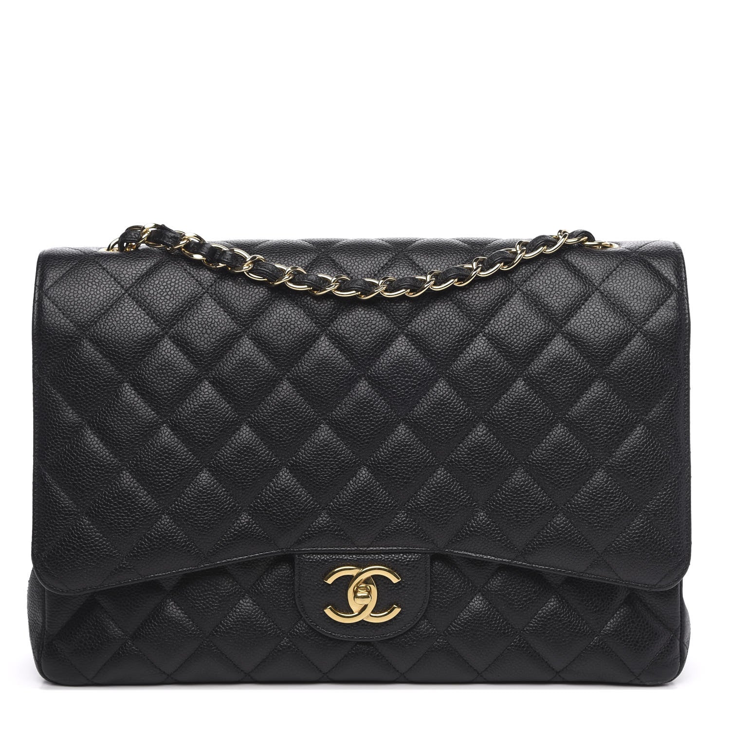 Chanel Caviar Quilted Maxi Double Flap Black 1 of 17