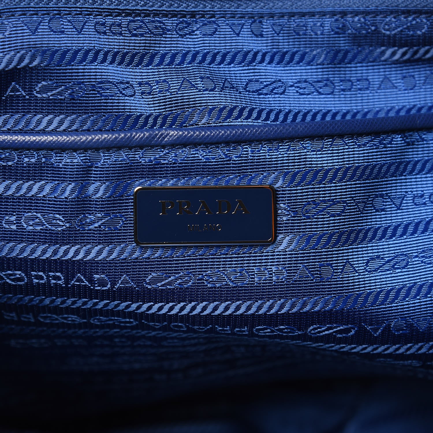 Prada Tessuto Nylon Saffiano Floral Print Tote Baltico Dis Primule 6 of 10