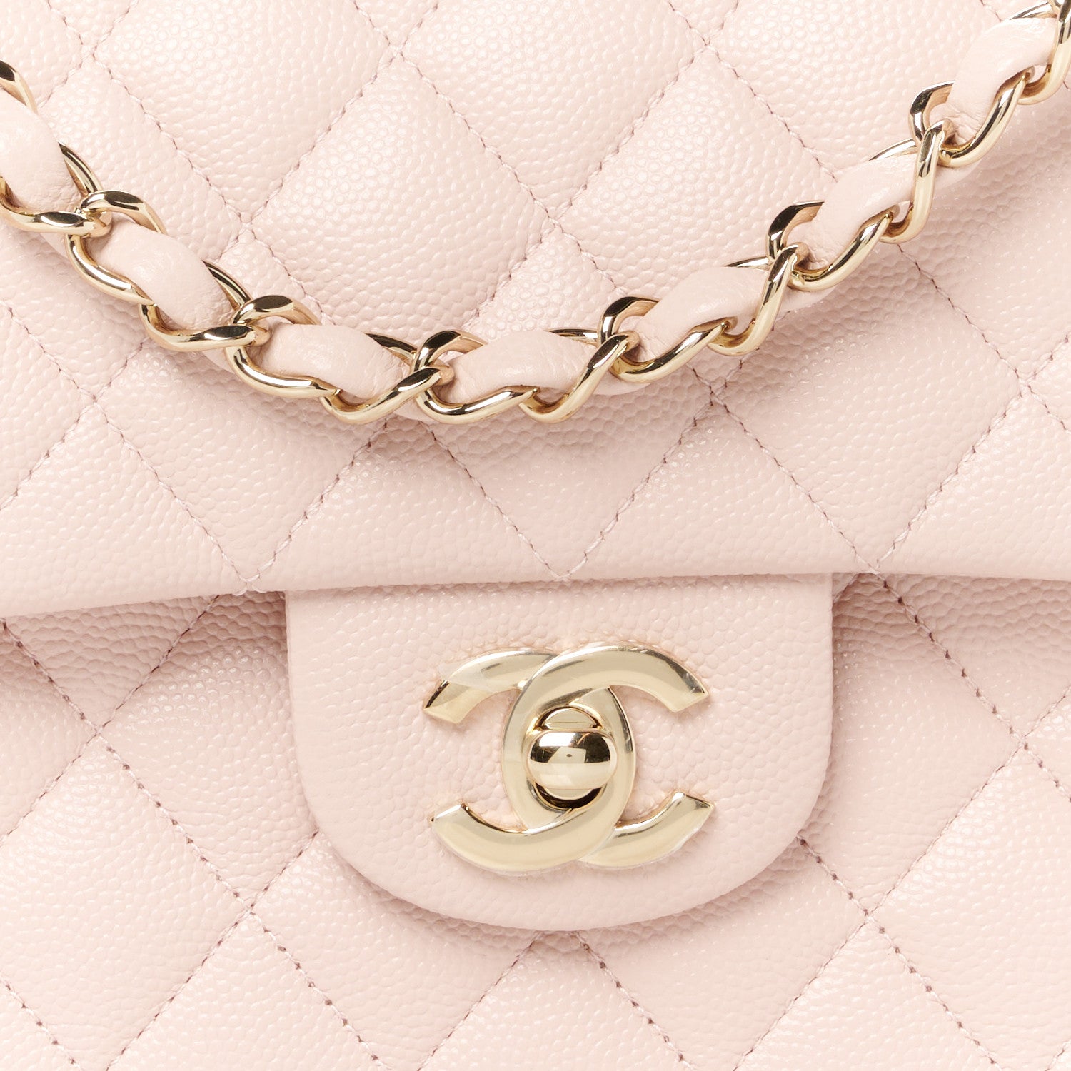 Chanel Caviar Quilted Small Double Flap Light Pink 10 of 13