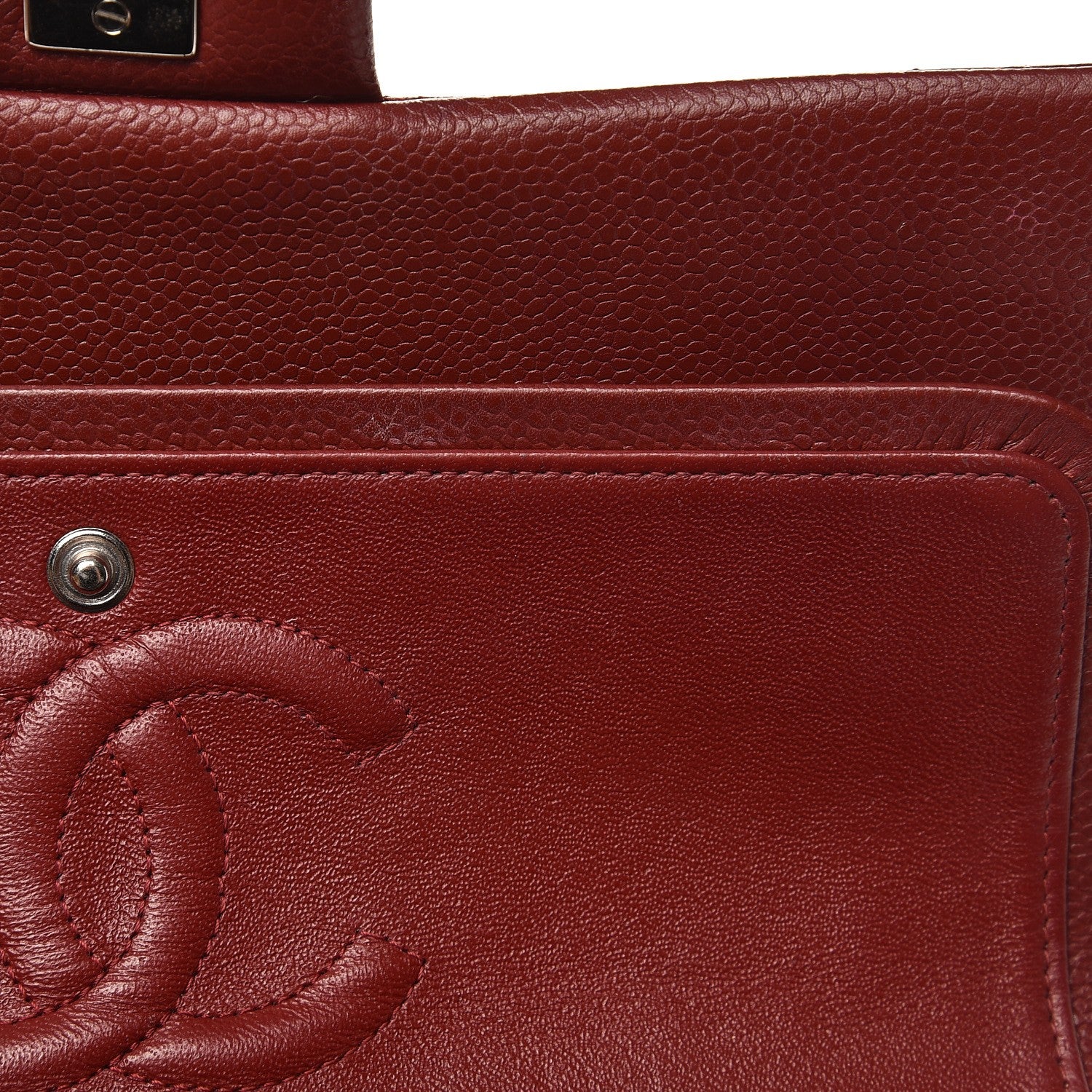 Chanel Caviar Quilted Medium Double Flap Dark Red 11 of 11