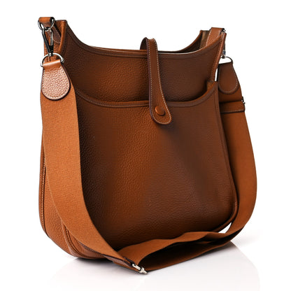 Hermes Taurillon Clemence Evelyne III GM Gold 3 of 16