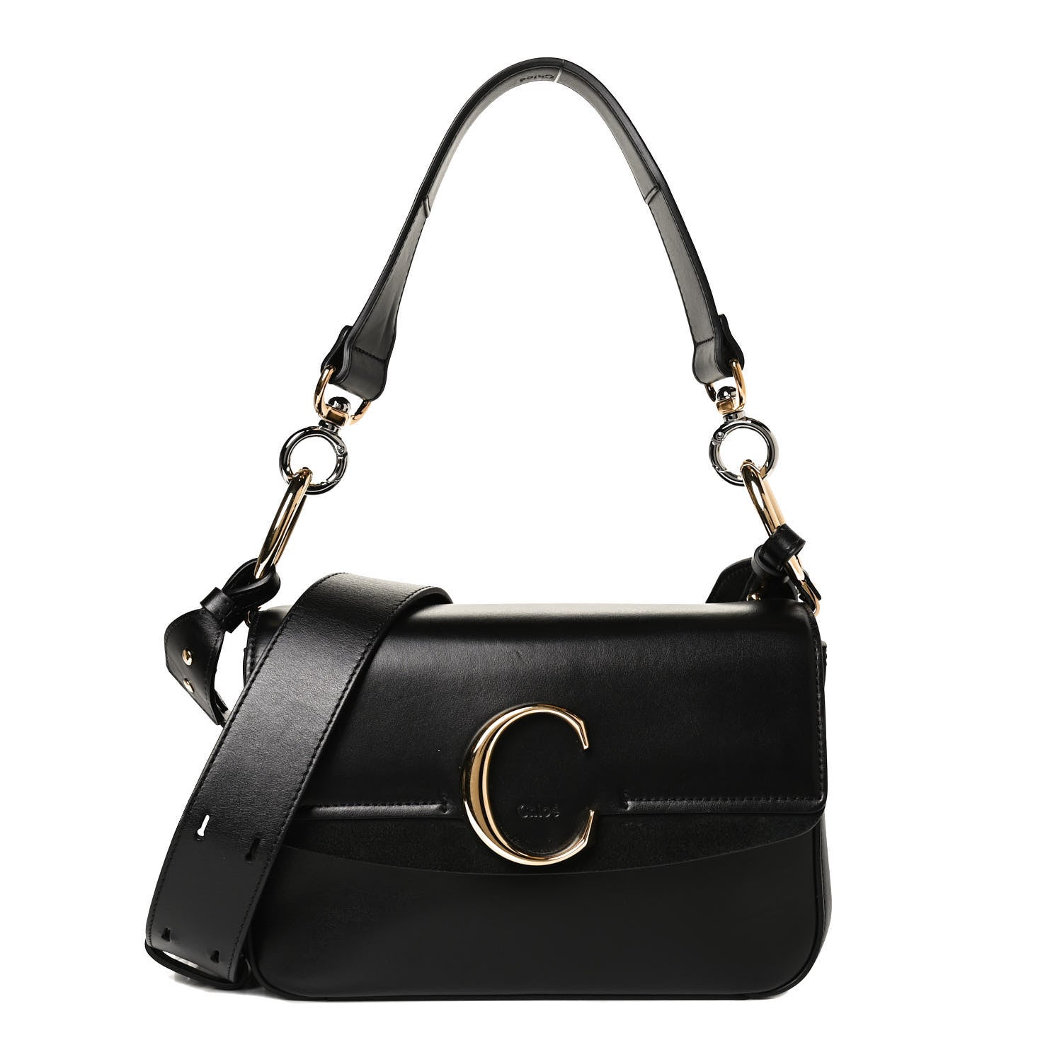 Chloe Calfskin Small C Double Carry Black 1 of 13