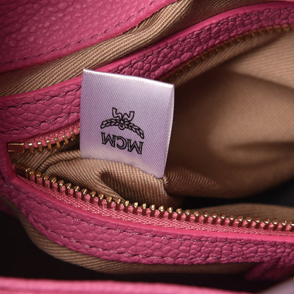 MCM Visetos Small Corina Shoulder Bag Pink 9 of 10