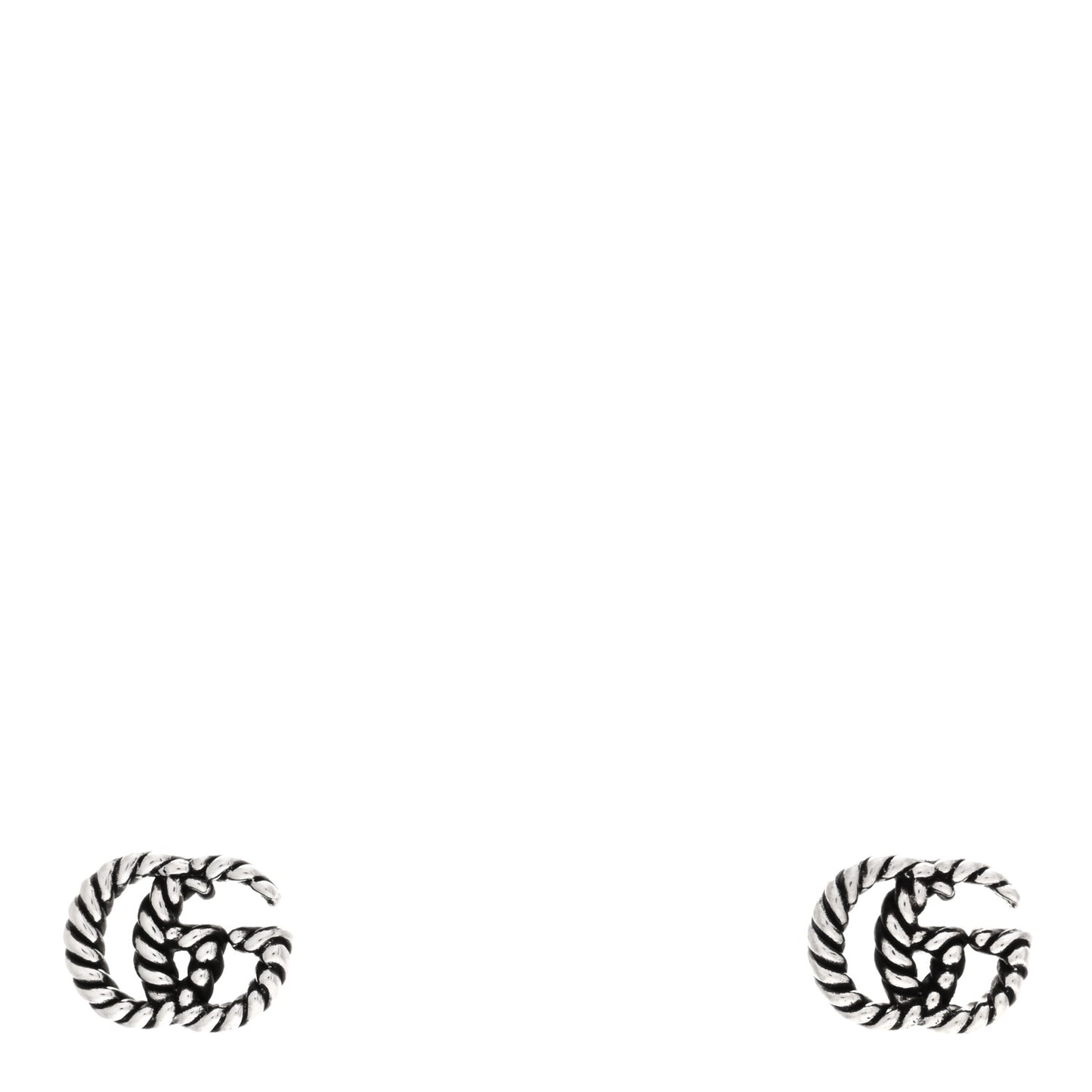 Sterling Silver Torchon Double G Earrings