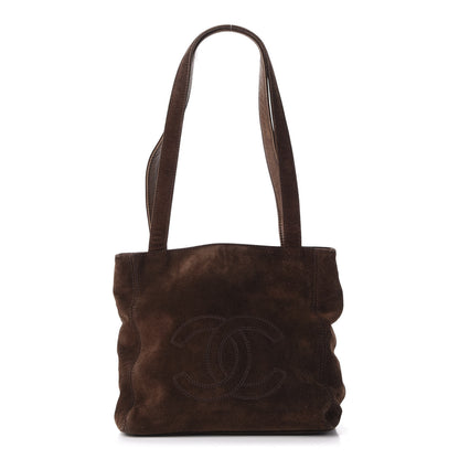 Chanel Suede CC Shoulder Bag Brown 1 of 14