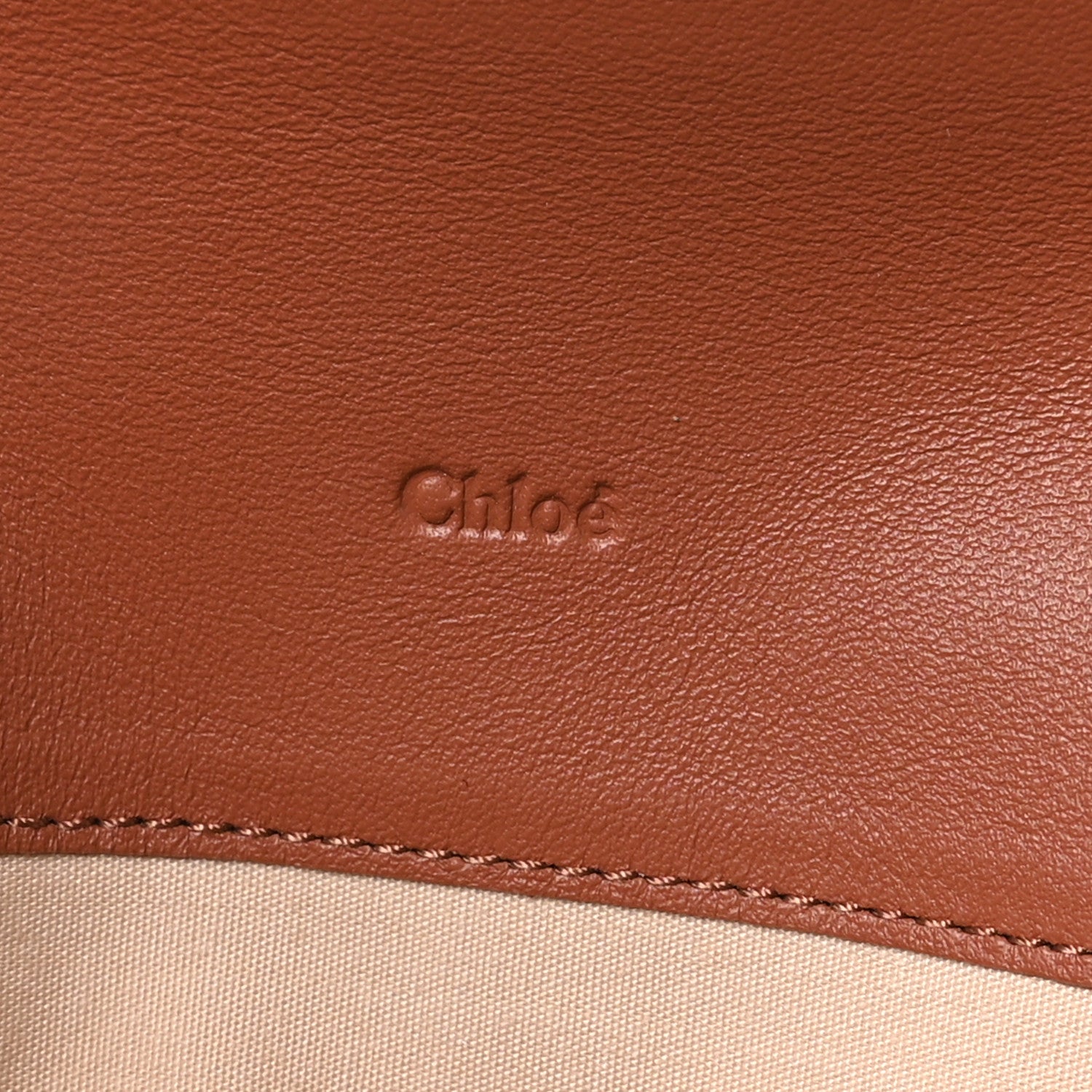 Chloe Calfskin Alphabet Long Wallet Brown 8 of 10