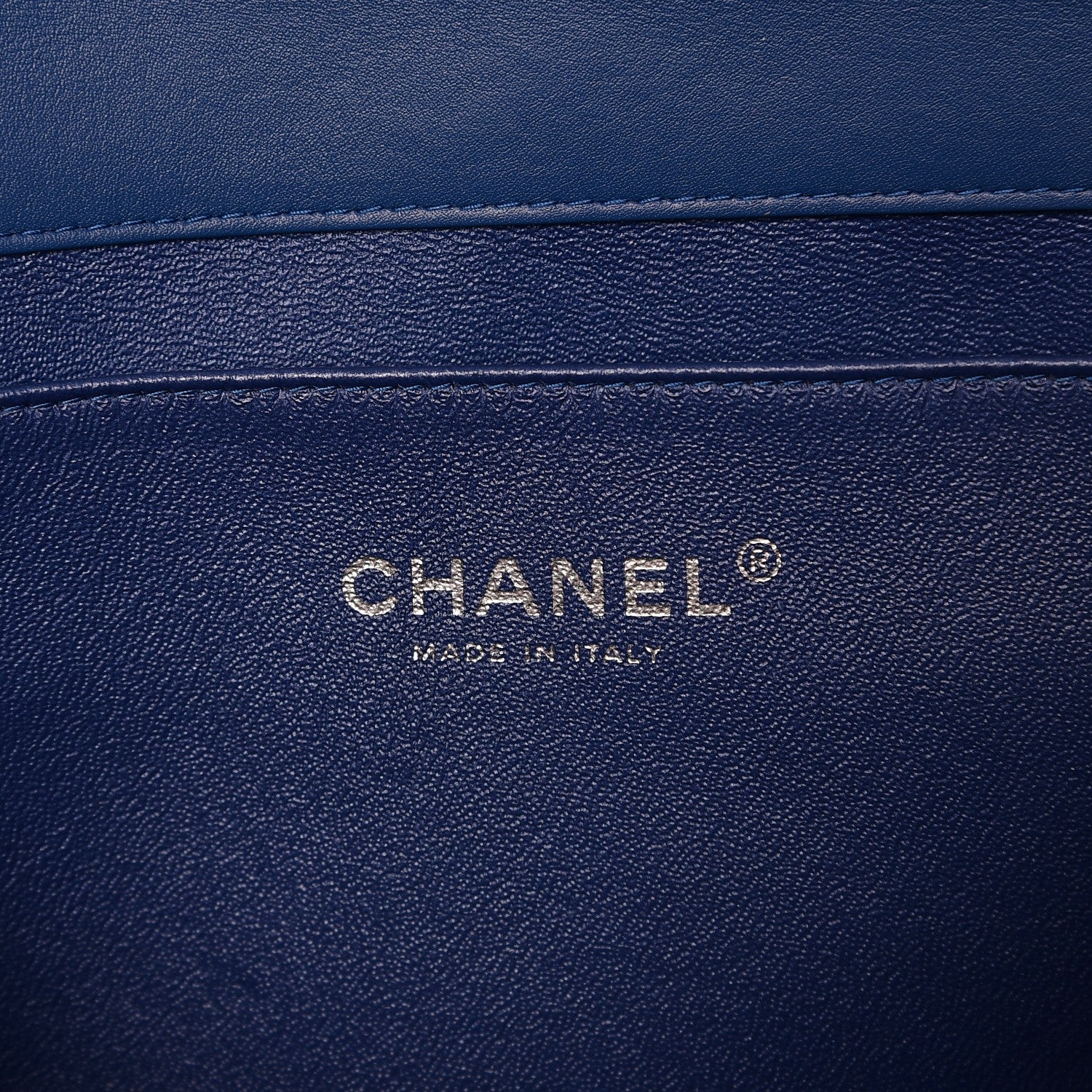 Chanel Patent Quilted Clutch with Chain Flap Blue Roi 10 of 17