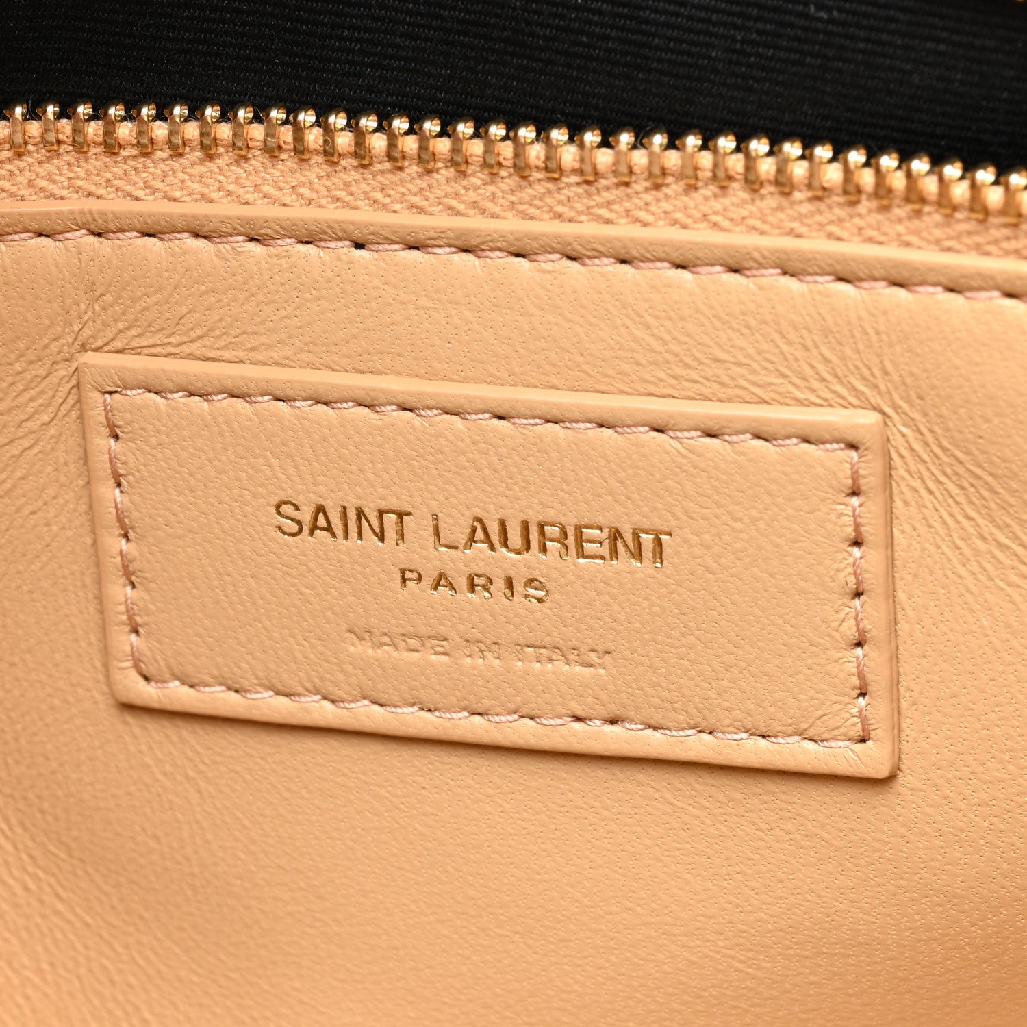 Saint Laurent Calfskin Snakeskin Embossed Monogram Kate 99 Dark Tangerine Brown 6 of 10