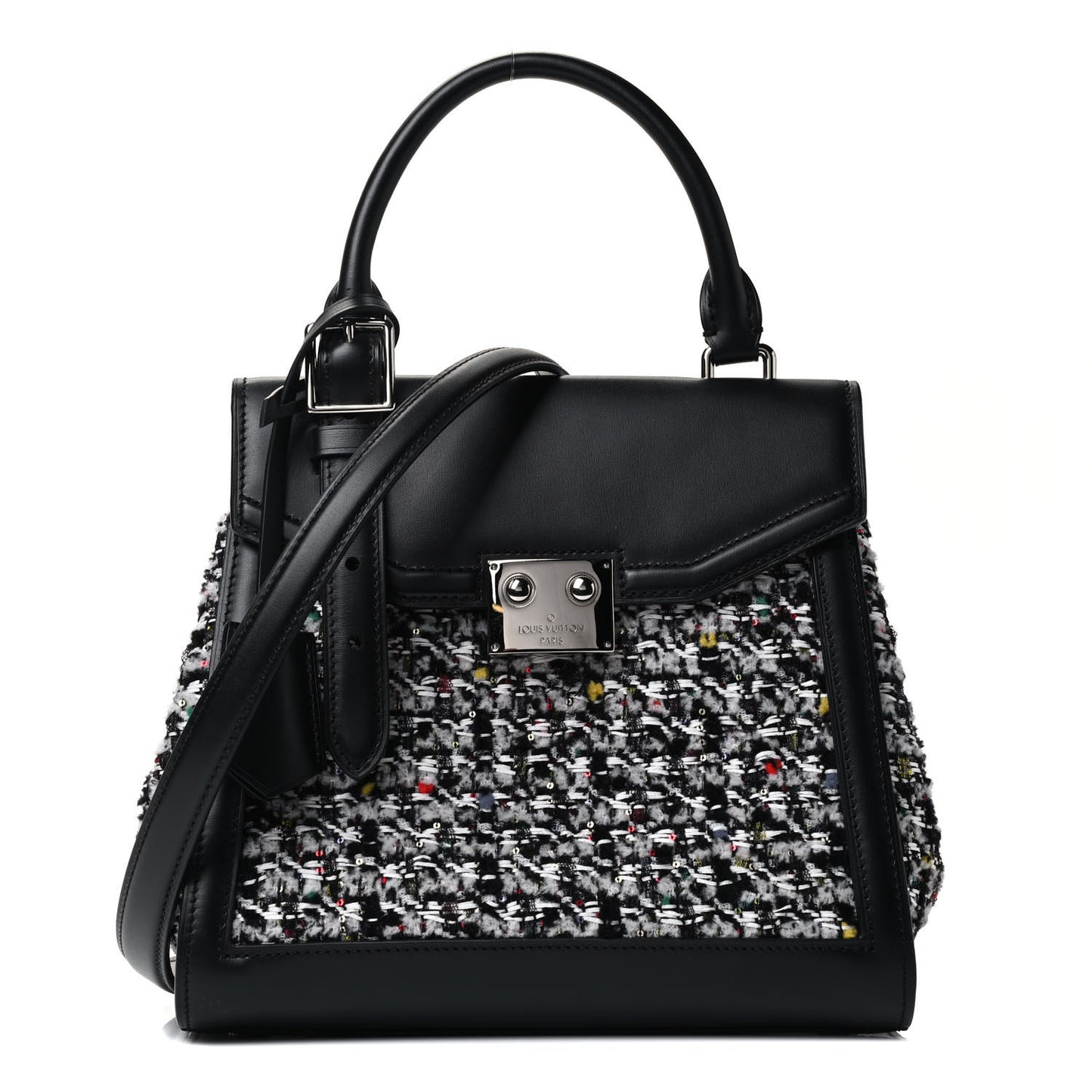 Grained Smooth Calfskin Tweed The LV Arch Multicolor Black
