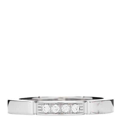 Cartier 18K White Gold Diamond Maillon Panthere Wedding Band Ring 49 5 1 of 4