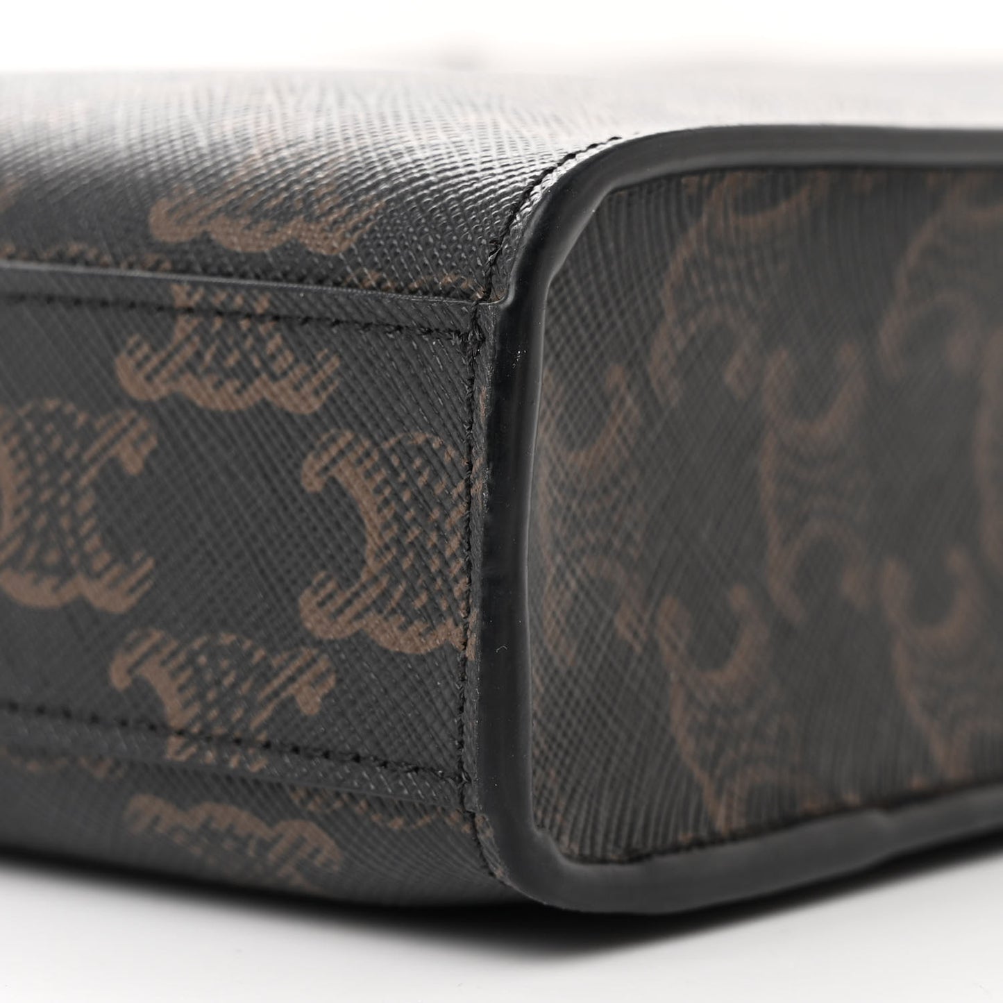 Triomphe Canvas Calfskin Mini Vertical Cabas Tan