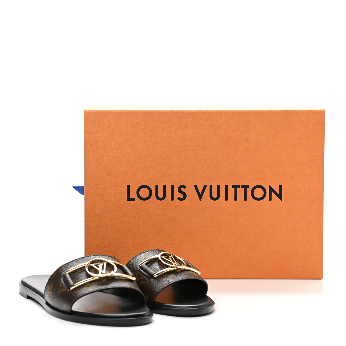 Patent Monogram Lock It Flat Mules 38