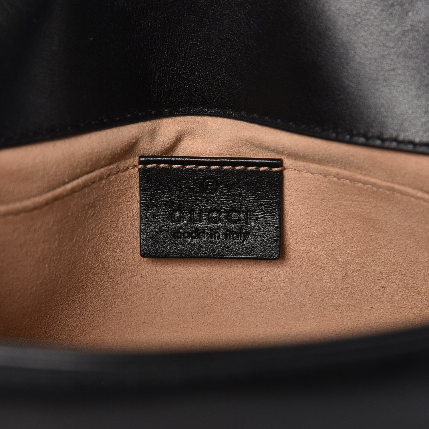 Gucci Calfskin Matelasse Mini GG Marmont Shoulder Bag Black 8 of 12