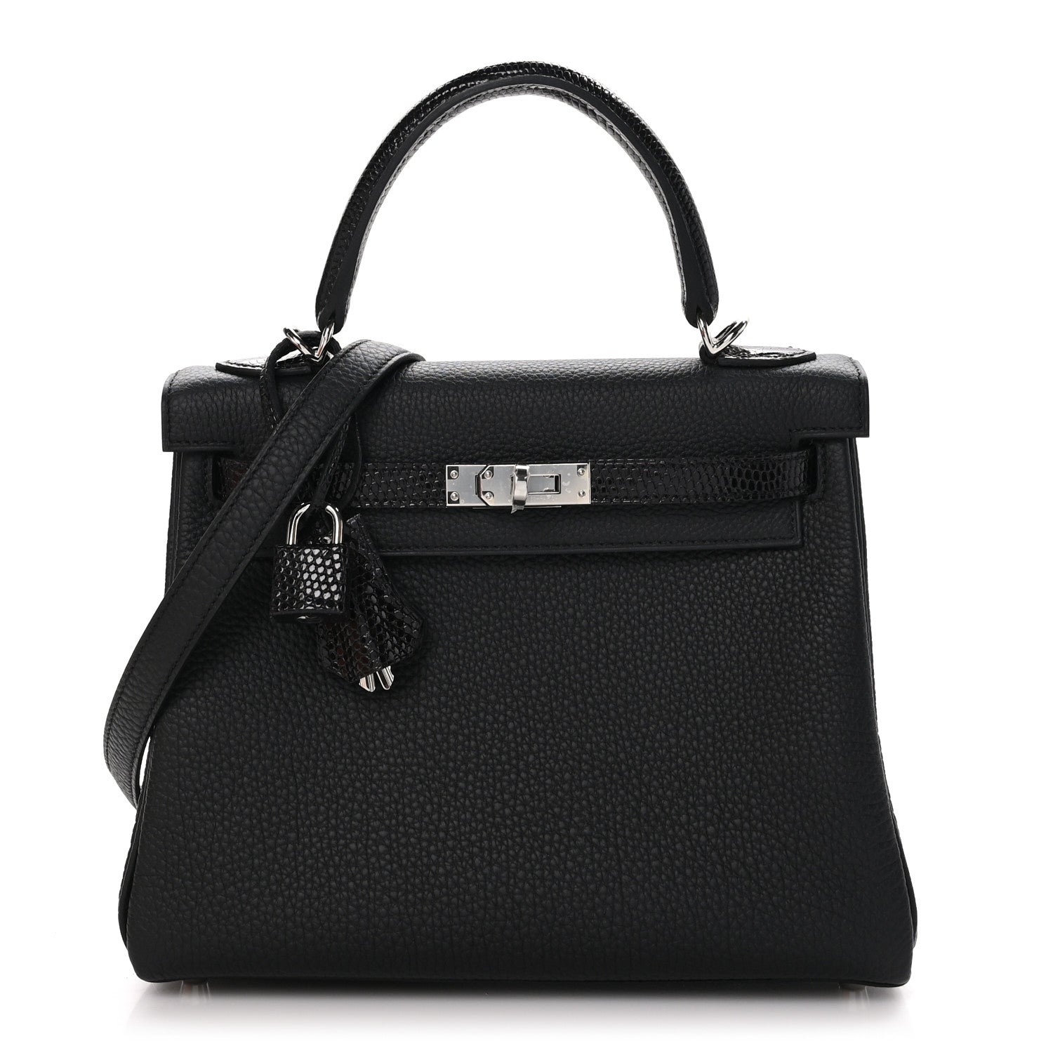 Hermes Togo Lizard Kelly Retourne Touch 25 Black 1 of 10