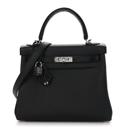 Hermes Togo Lizard Kelly Retourne Touch 25 Black 1 of 10