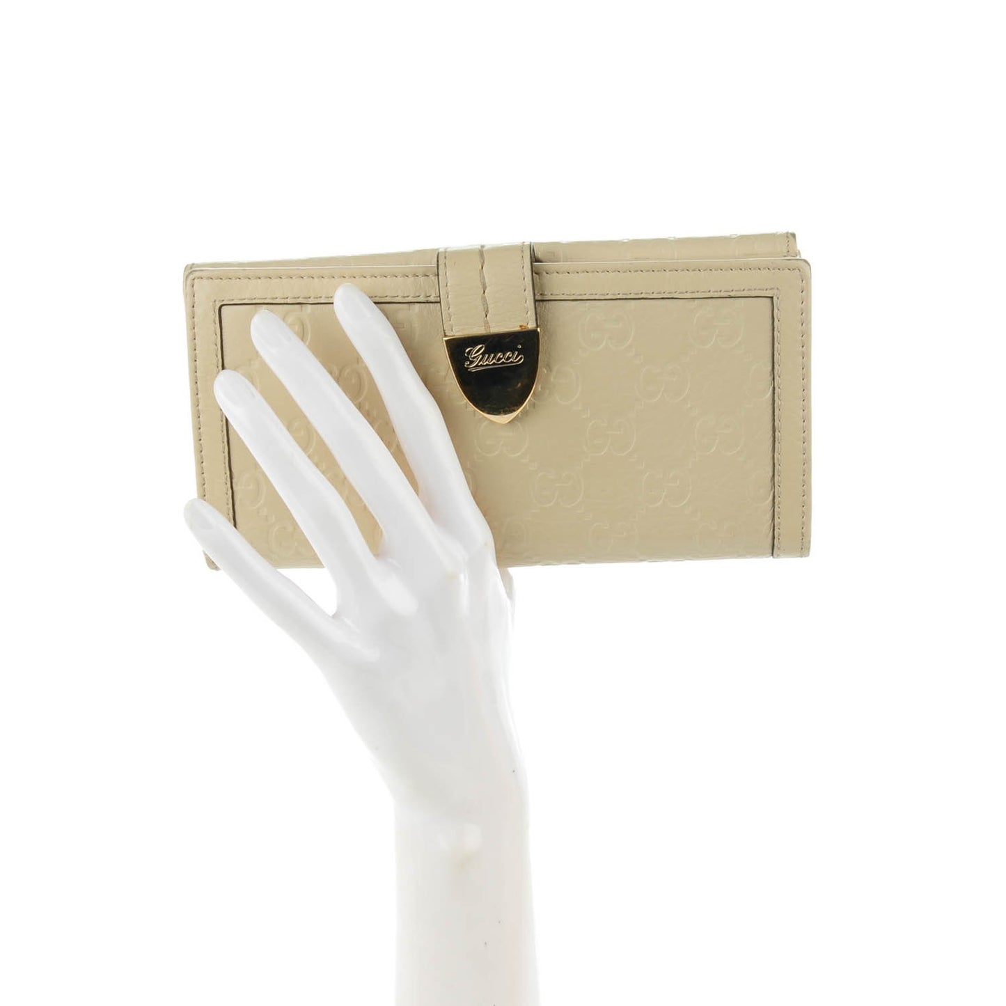 Guccissima Signoria Continental Wallet Off White