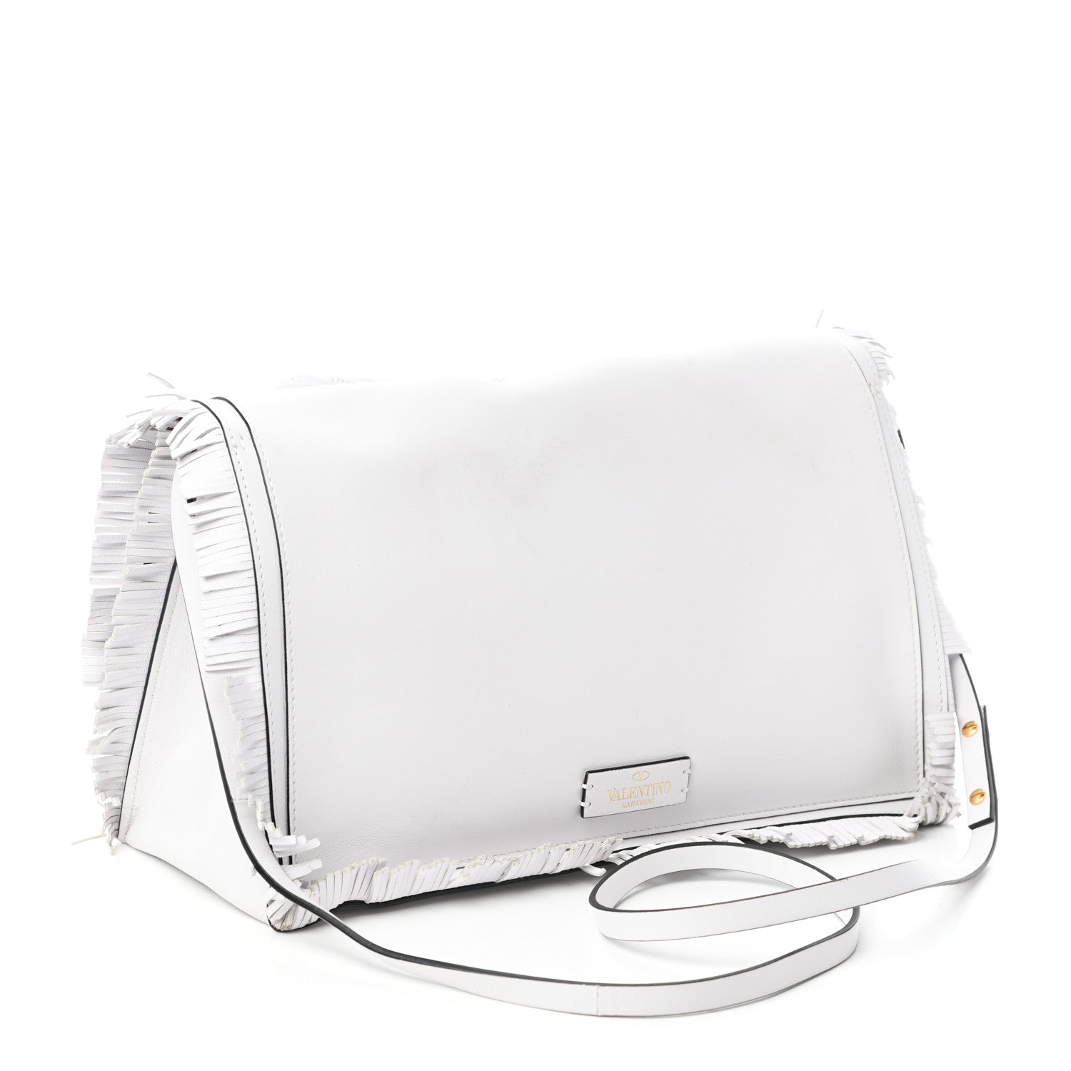 Valentino Garavani Calfskin The Rope Crossbody Bag White 3 of 9