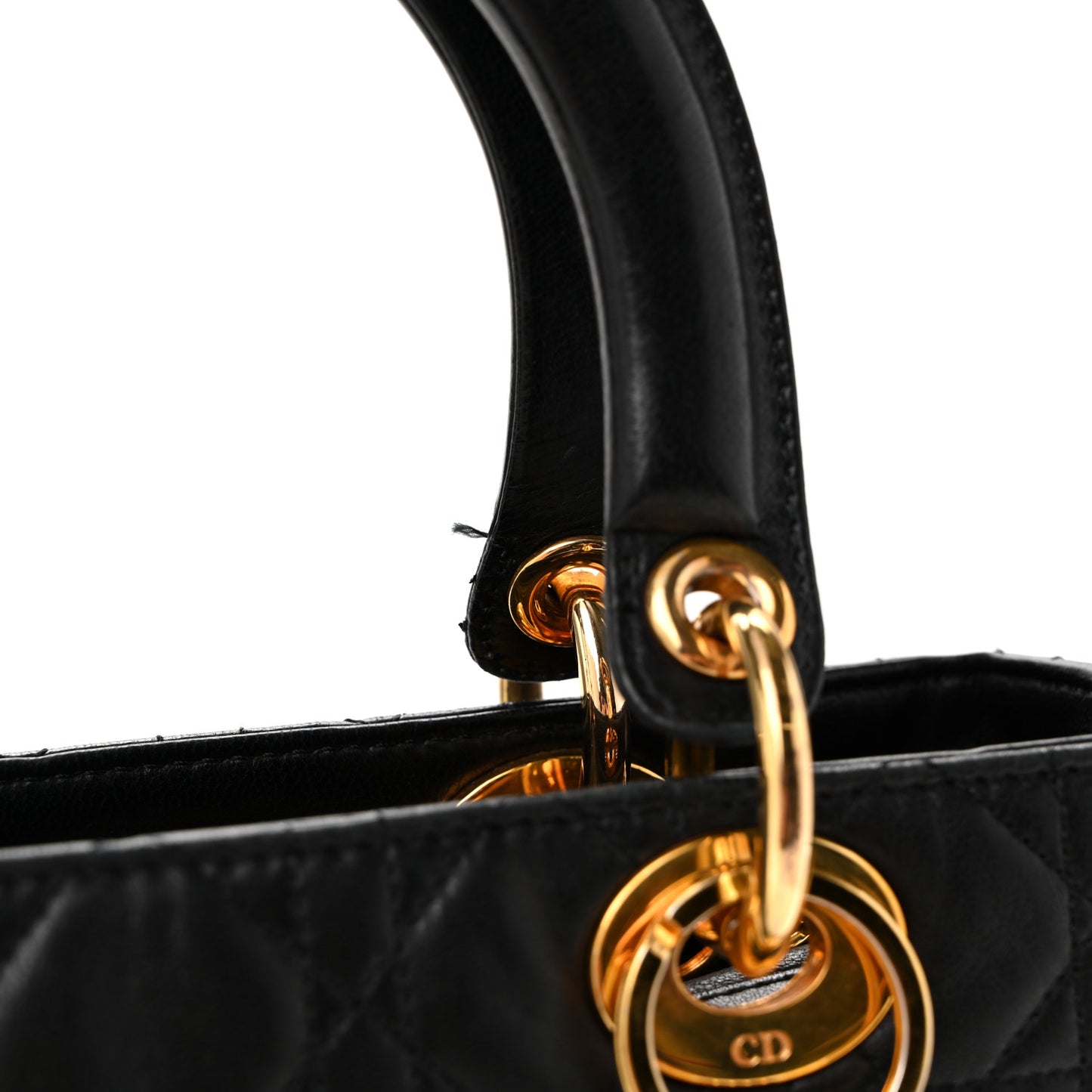 Lambskin Cannage Medium Lady Dior Black