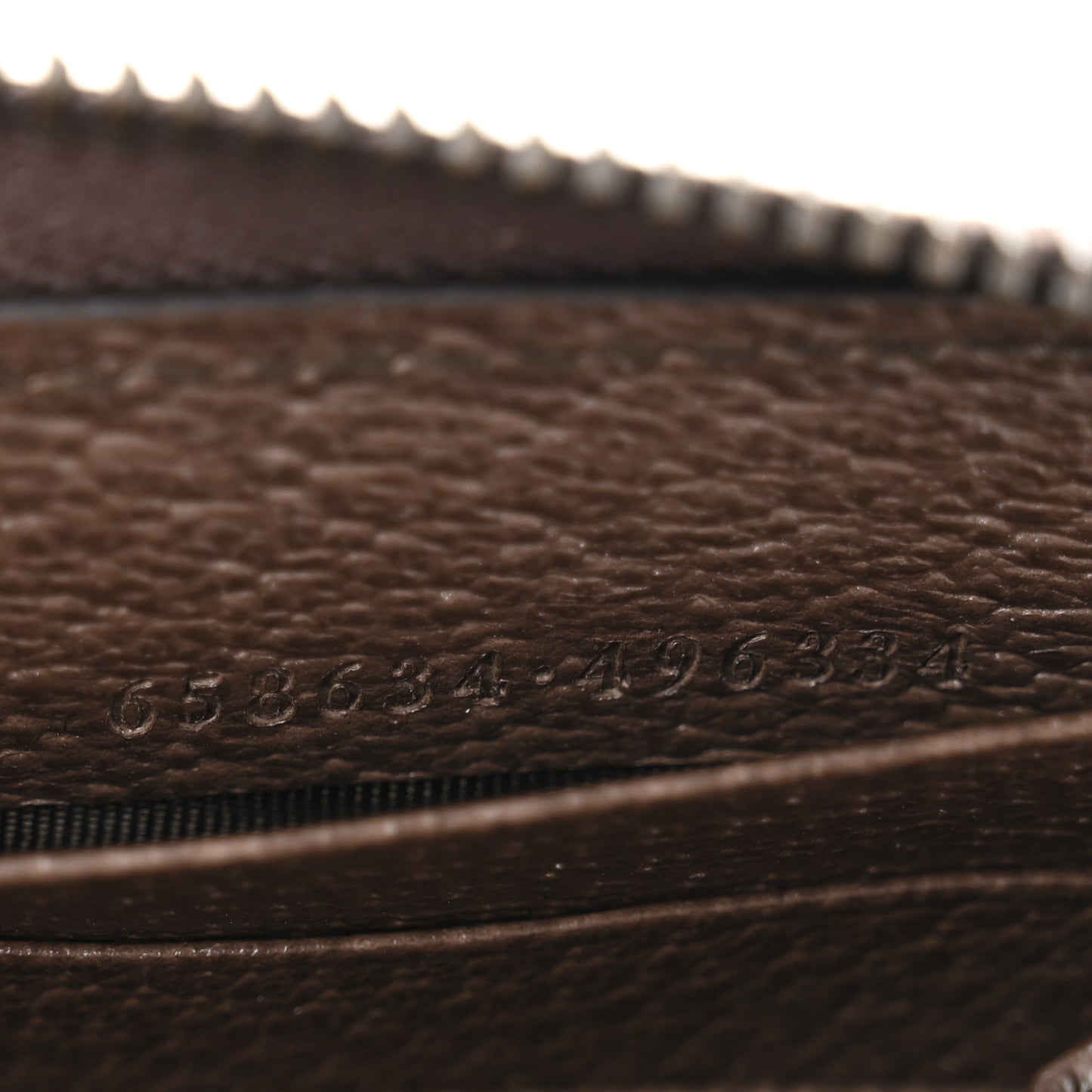Monogram Jumbo GG Textured Dollar Calfskin Diana Zip Around Continental Wallet Camel Ebony New Acero