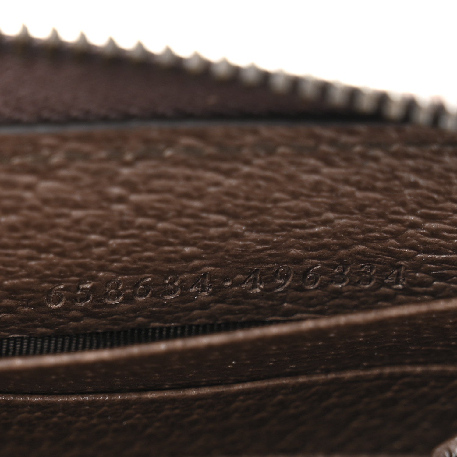 Gucci Monogram Jumbo GG Textured Dollar Calfskin Diana Zip Around Continental Wallet Camel Ebony New Acero 7 of 8