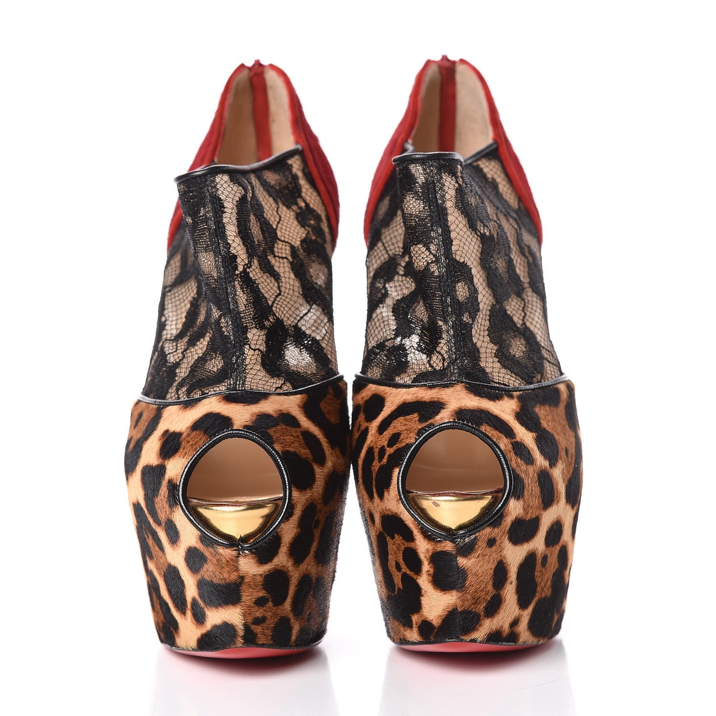 Lace Calf Hair Leopard Printed Aeronotoc 160 Bootie 38.5