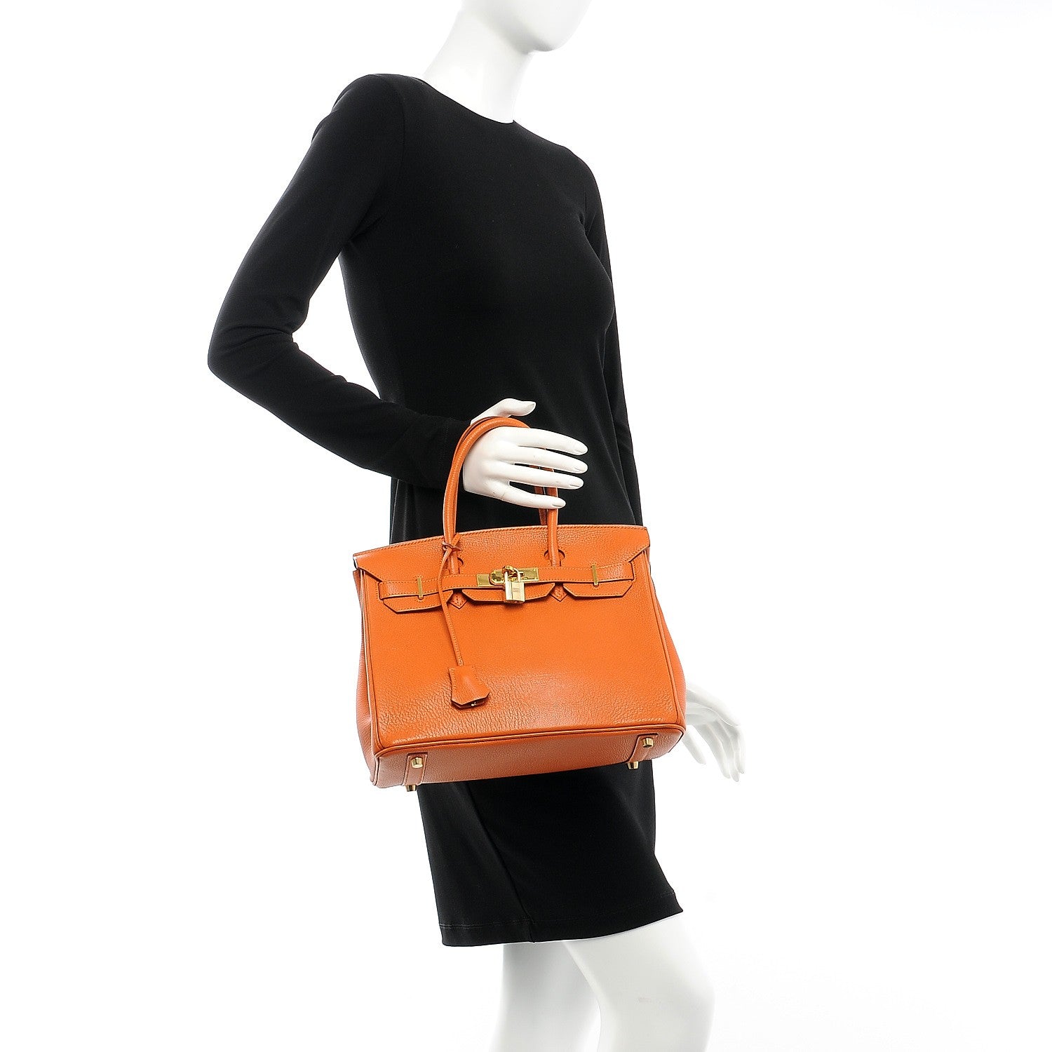 Hermes Chevre de Coromandel Birkin 30 Potiron 2 of 26