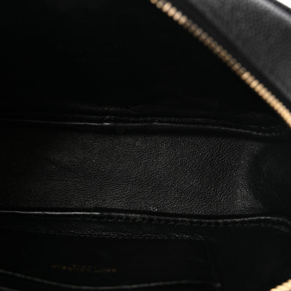 Saint Laurent Grain De Poudre Matelasse Monogram Mini Lou Camera Bag Black 5 of 9