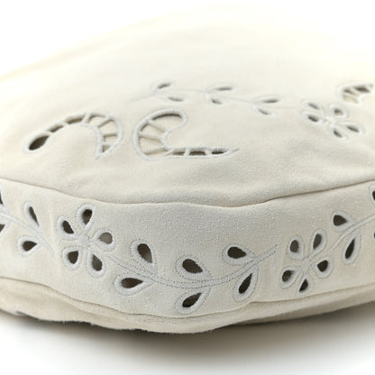 Chanel Suede Embroidered Flap White 10 of 10