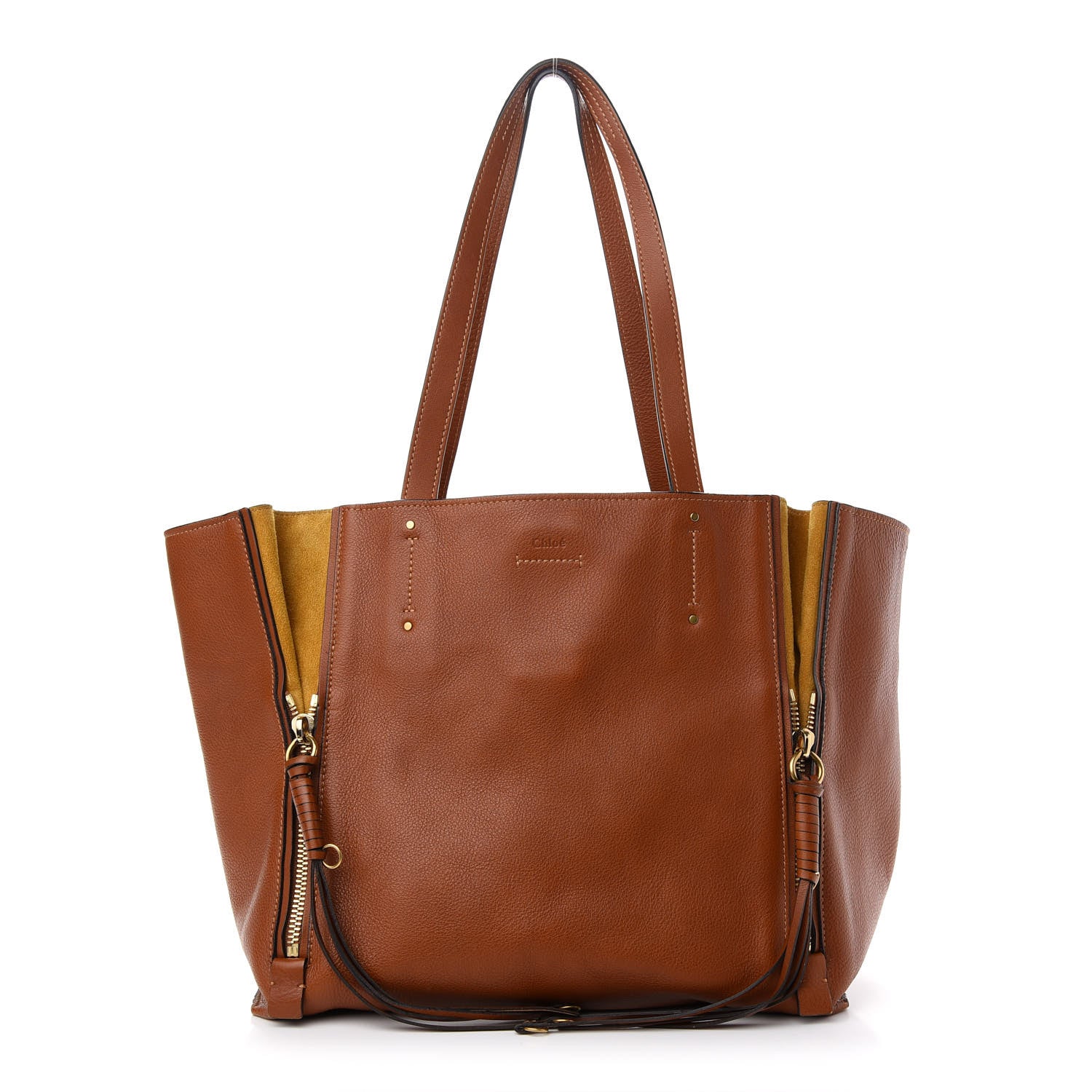 Chloe Smooth Calfskin Medium Milo Shopping Tote Caramel 1 of 11