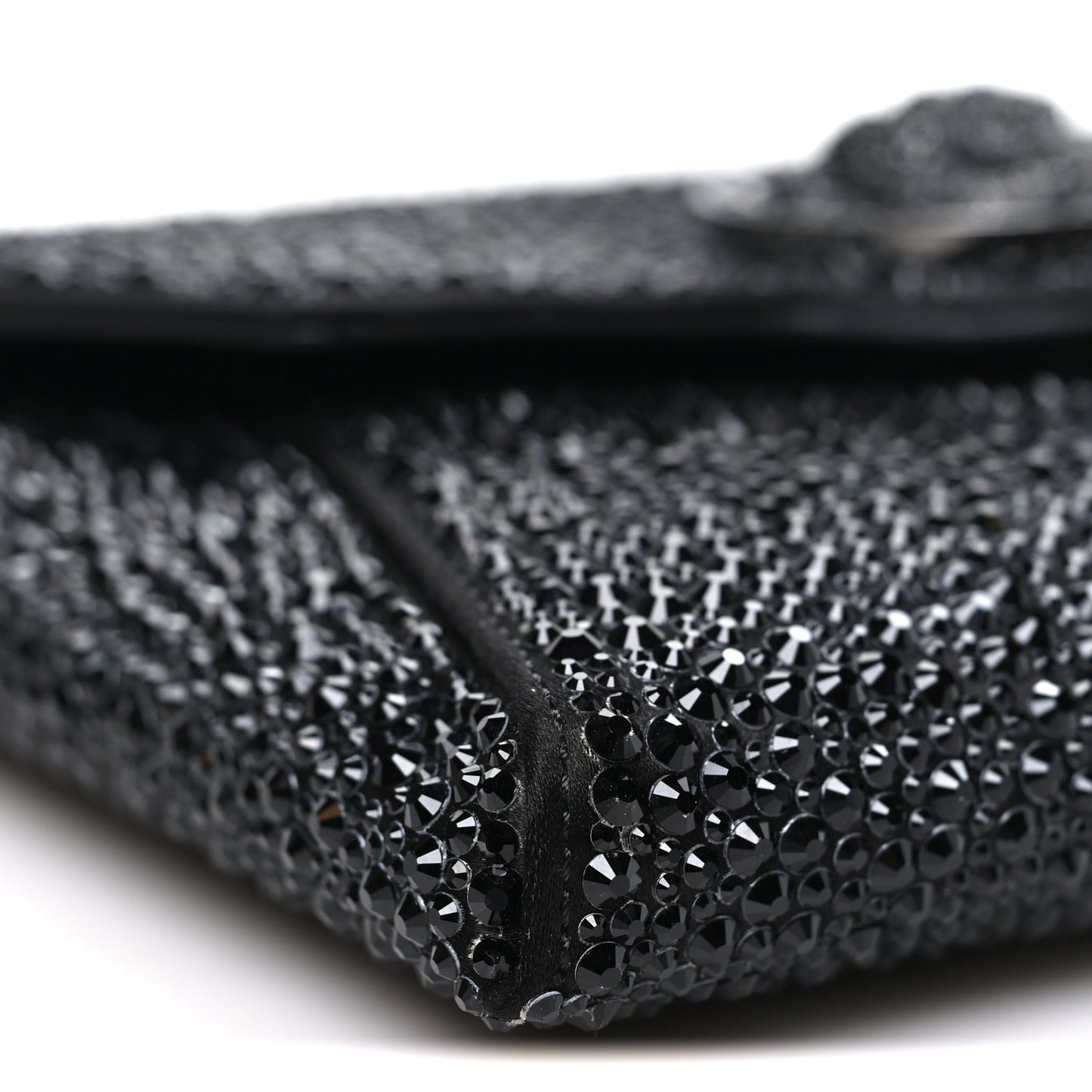 Crystal La Medusa Envelope Clutch Black