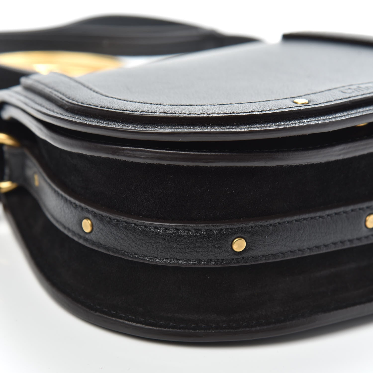 Chloe Calfskin Small Nile Bracelet Bag Black 7 of 10