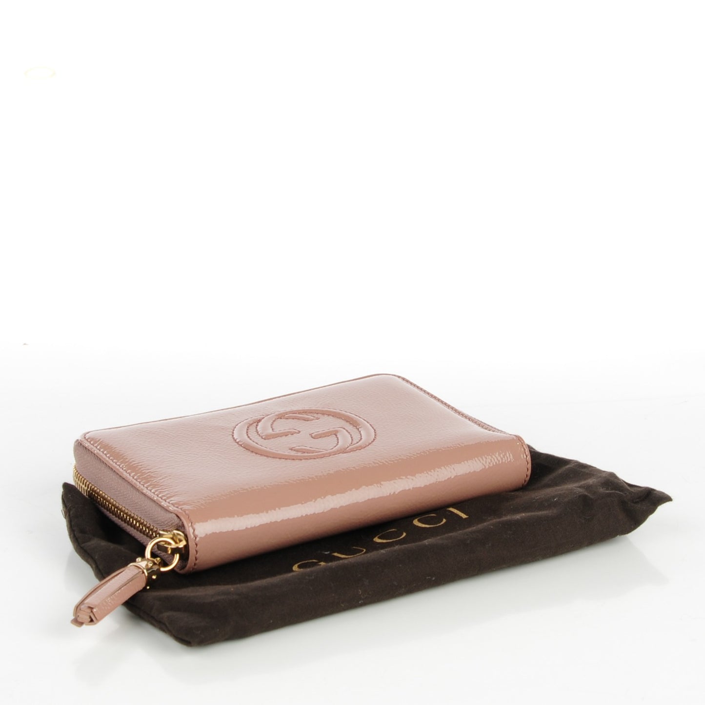 Patent Medium Soho Zip Around Wallet Dark Cipria