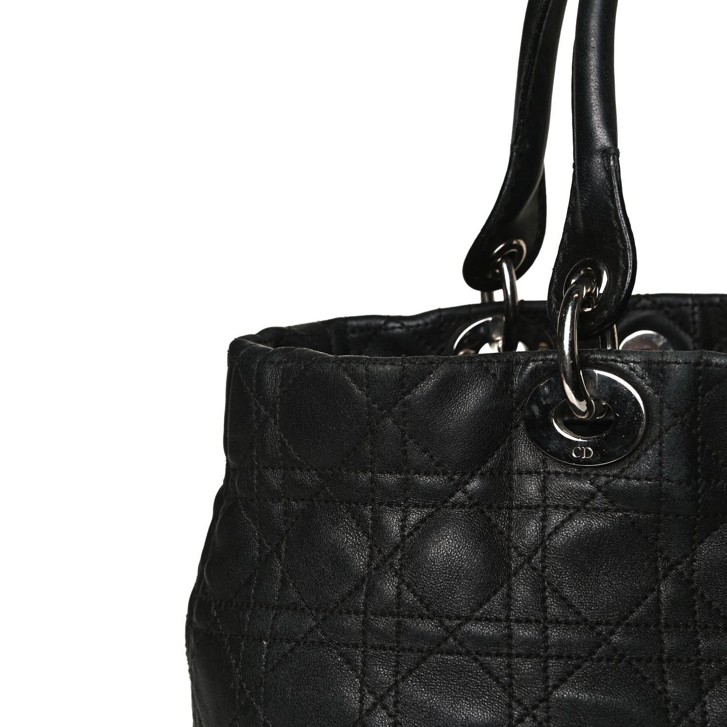 Lambskin Cannage Medium Soft Lady Dior Black