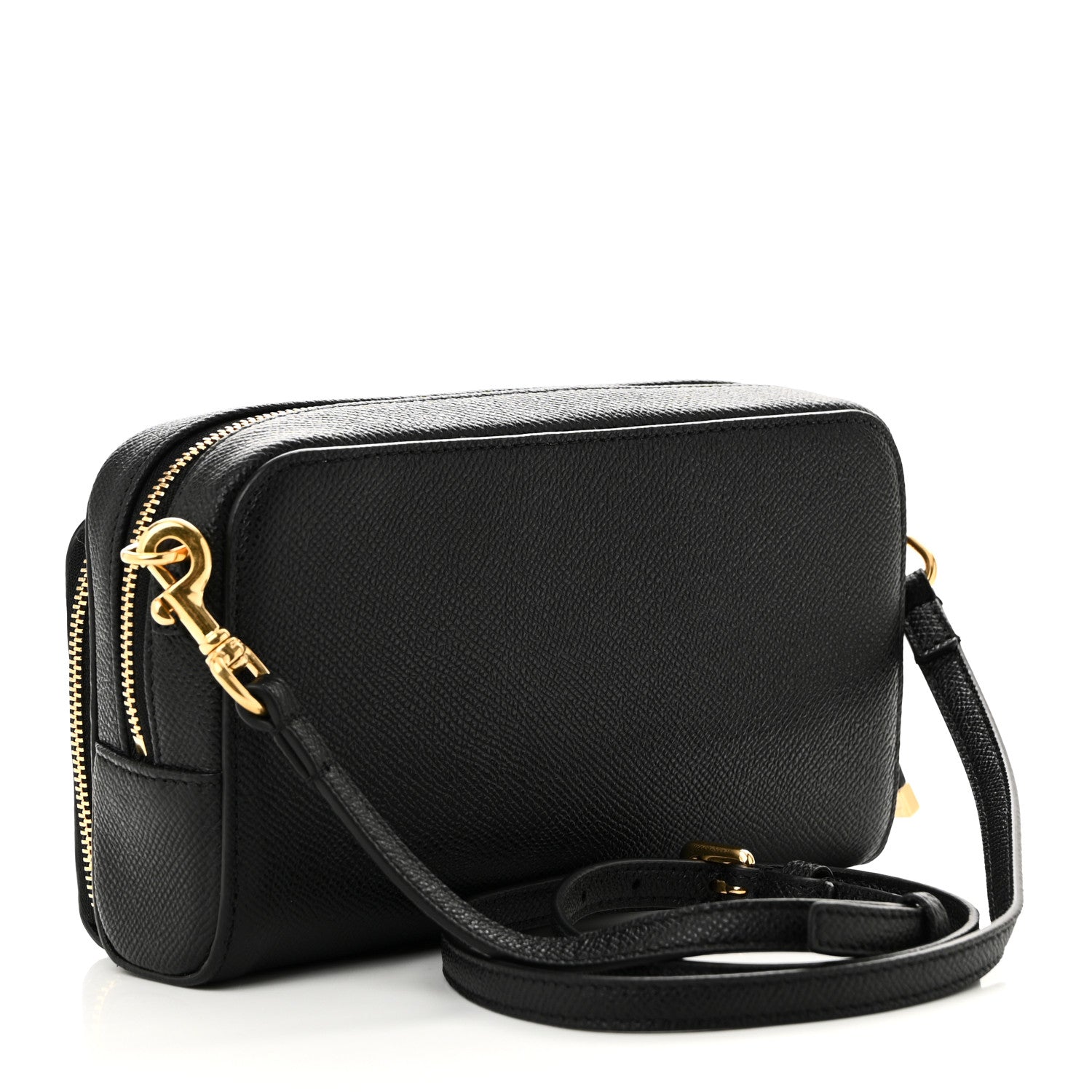Christian Dior Grained Calfskin Caro Double Pouch Black 3 of 8