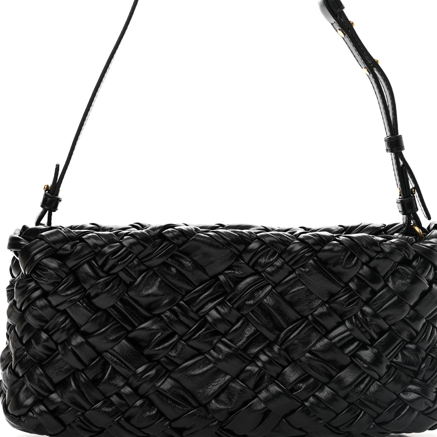 Calfskin Intrecciato Kalimero Cha-Cha Clutch Black