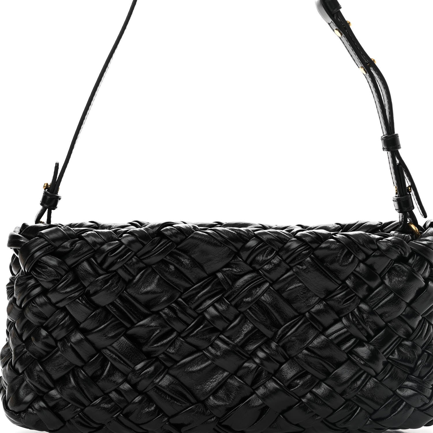 Bottega Veneta Calfskin Intrecciato Kalimero Cha-Cha Clutch Black 7 of 10