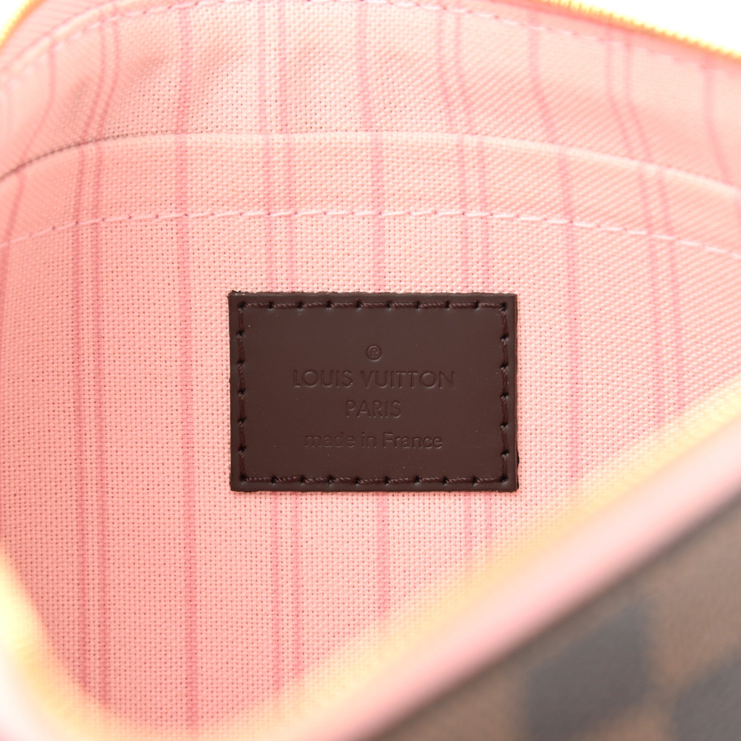 Louis Vuitton Damier Ebene Neverfull MM GM Pochette Rose Ballerine 6 of 7