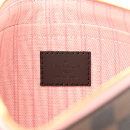 Louis Vuitton Damier Ebene Neverfull MM GM Pochette Rose Ballerine 6 of 7
